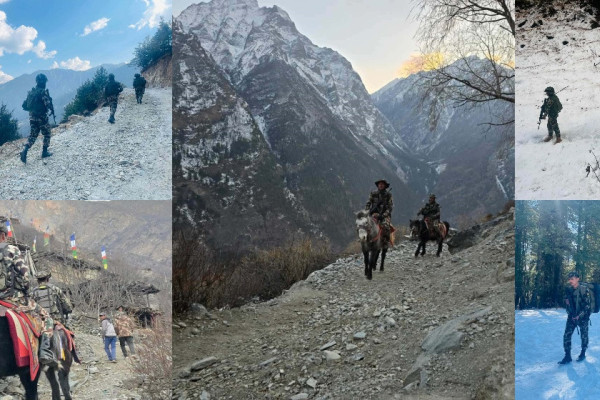 मुगुमा निर्वाचन सुरक्षा : सेनाको घोडा गस्ती